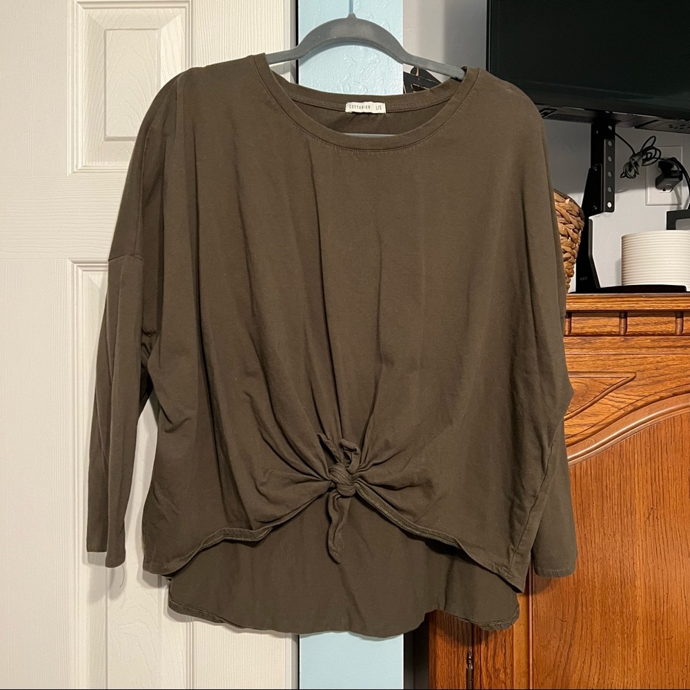 Cotton On Tie Front Blouse